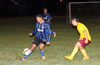 Matthew Romero Of Maidstone Market trapping the ball in front of Cesar Correa of Hampton's Arsenal