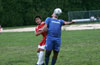 Diego Marles of Maidstone Market chest trapping the ball in front of Eddie Lopez of Tortorella Pools