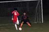 Rodolfo Marin of Tortorella Pools on a one on one againt the Maidstone keeper Alez Mesa but his shot will be blocked