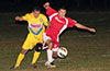 Danny Salazar of Tortorella Pools(right) protecting the ball from a TC Tuxpan defender