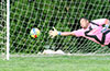Noe Albarado of Bateman Paiting diving to block the shot but in the end, the ball went wide of the post