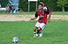 Christian Bautista of Cuenca FC on the attack