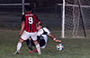 Olger Araya, Hampton FC keeper, can not stop the shot by Marco Bautista of Cuenca FC