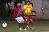 Sergio Campohermoso of Sag Harbor(left) and Nelson Cortes of FC Tuxpan waiting for the ball
