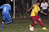 Cesar Manuel of FC Tuxpan over running the ball