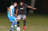 Cristian Munoz of Tortorella Pools(left) and Luis Barrera of Maidstone Market fighting for the ball