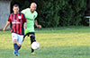 Who will get the ball? Jose Wito of Sag Harbor United(left) or Hector Hernandez of FC Tuxpan