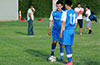 Stiven Orrego(rear) and Esteban Uchupaille of Tortorella Pools waiting for the kick off of the second half