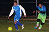 Eddie Lopez of Tortorella Pools(left) protecting the ball from Juan Carlos of FC Tuxpan
