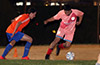 Maicol Parra of Maidstone Market trying to pass by Flavio Ayavaca of EH Soccer Fever