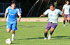 Jean Palacios of Tortorella Pools(left) trying to get by Alberto Carreto of FC Tuxpan