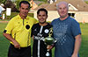 Referee, Minor, David Rodriguez of Tortorella Pools the "Golden Boot" winner and Leslie Czeladko, league president