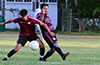 Jorge Naula of East Hampton(left) and Jose Guevara of FC Tuxpan fighting for the ball