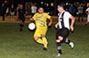 Cristian Compuzano of FC Tuxpan(left) and Gabriel Aroyo of Sag Harbor going for the ball