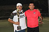 Antonio Chavez, FC Tuxpan manager(left) and Golden Glove winner Wilson Tacuri