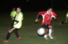 Rodolfo Marin of Tortorella(right) and Albeiro Betancur of the Rottweilers going for the ball