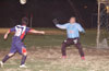Antonio Chavez of Tuxpan(right) preparing for the shot by Andy Gonzales of Maidstone