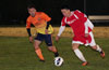 Andy Gonzales of Maidstone(left) getting ready to steal the ball from Esteban Uchupaille of Tortorella