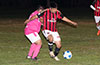 Cesar Bautista of Cuenca FC protecting the ball from Orlando Bautista of FC Tuxpan