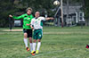 Gerard Lynch of Hampton FC(left) and Ivan Espinoza of FC Tuxpan going up together to head the ball