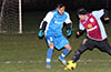 Luis Correa of Maidstone trying to get by Cristian Munoz of Tortorella