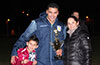 Gehider Garcia of Hampton FC was the fall 2015 golden boot winner, standing here with his family