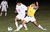 Jarge Melgar of FC Tuxpan(rear) and Jnon Aristieabal of Sag Harbor fighting for the ball