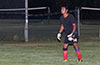 Sag Harbor United goalie, Oscar Reyes, happy that the action is up the field