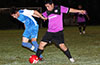 Stiven Orrego of Tortorella Pools(left) and Andres Perez of FC Tuxpan fighting for the ball