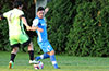 Andres Perez of FC Tuxpan(left) and Stiven Orrego of Tortorella Pools fighting for the ball