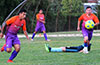 Jose Gutierrez of FC Tuxpan(left) about to catch up to the ball