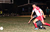 Donald Martinez of Southampton FC racing toward the ball