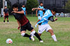 Michael Montesdeoca of Liga de Gulag(left) getting by a Napoli defender