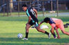 Alberto Nieto of Maidstone Market(left) running past a FC Tuxpan forward
