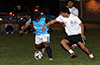 Gary Gutama of Suchos United(right) trying to steal the ball from Jose Morastitla of Napoli