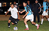 Gustavo Gutama(left) about to steal the ball from Melvin Martinez of Napoli