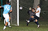Donald Martinez of Napoli scoring on Suchos United