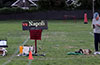 Getting ready for the game with Jack Graves of the Sag Harbor Express